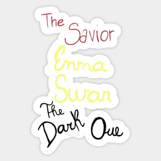 Two sides of Emma Swan Sticker